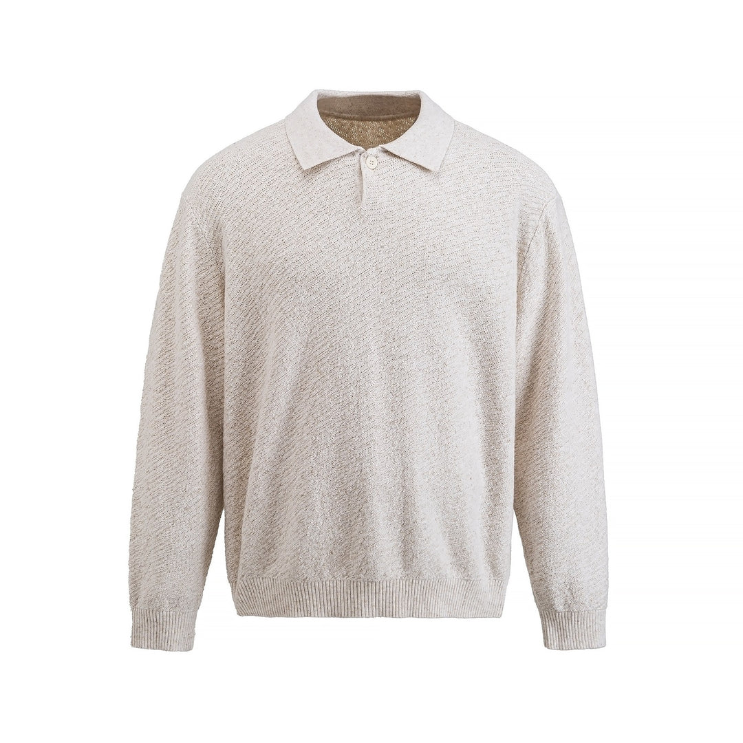 Herren Strick-Poloshirt mit strukturiertem Garn und relaxed Fit Nord Taschen