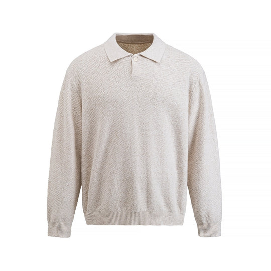 Herren Strick-Poloshirt mit strukturiertem Garn und relaxed Fit Nord Taschen