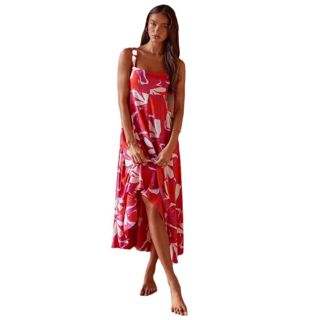 Damen Maxikleid im lNord Taschenhaften floralen Design mit spielerischem Schnitt Nord Taschen