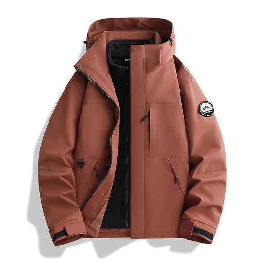Damen Wasserabweisender Parka mit abnehmbarer Fleece-Innenjacke und Kapuze Nord Taschen