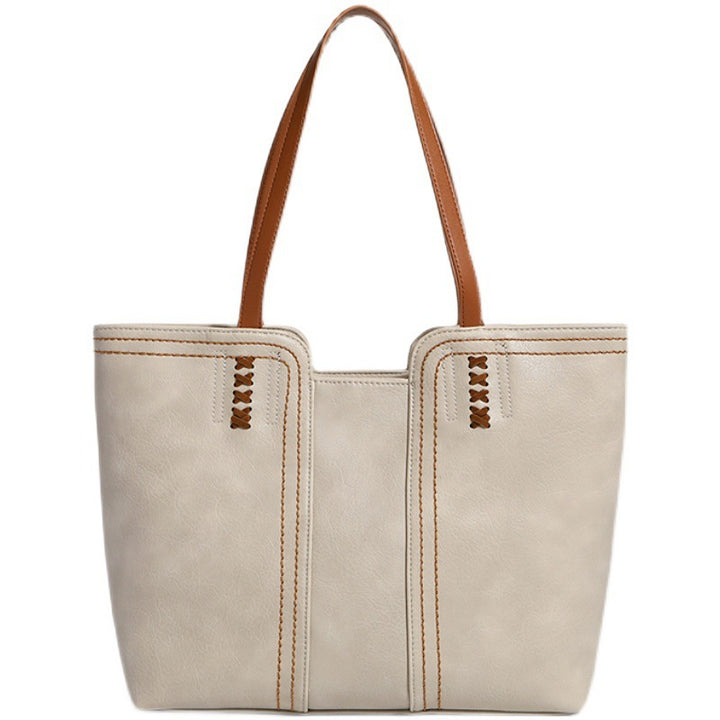 Damen Tote-Bag aus hochwertigem Kunstleder mit dekorativen Nähten Nord Taschen