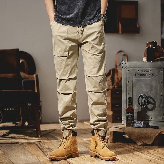 Herren Funktionale Kargo-Joggerhose mit Kniepaneelen, elastischen Bündchen und Mehrfachtaschen Nord Taschen