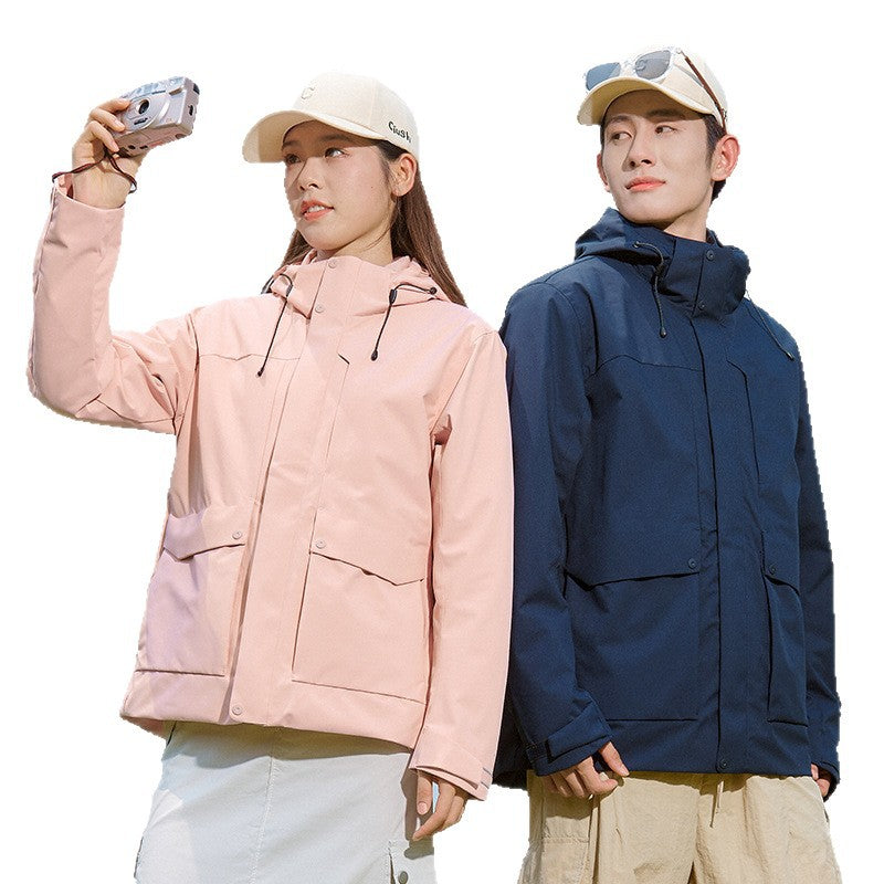 Herren Technische wasserdichte Parka-Jacke mit verstellbarer Kapuze und multifunktionalen Taschen Nord Taschen
