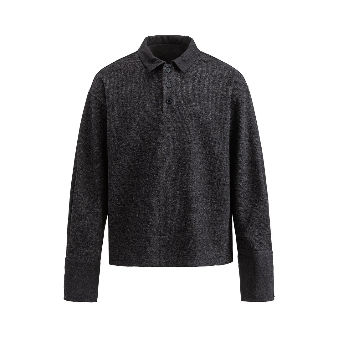 Unisex Boxy‑Polo‑Sweatshirt mit Kontrastkragen und verlängerten Ärmelbündchen Nord Taschen
