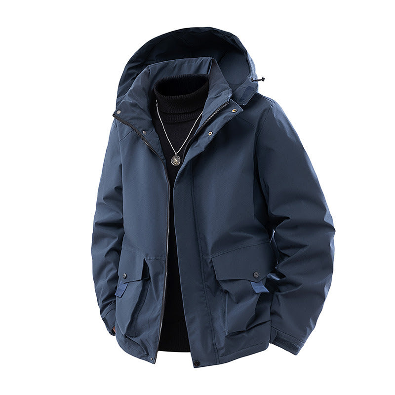Herren Kapuzen-Parka mit technischer Wetterschutzmembran, isolierter Steppfüllung und Utility-Taschen Nord Taschen