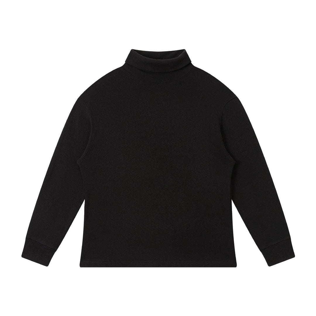 Damen Feinstrukturierter Rollkragen‑Sweater aus Baumwollmix mit Raglanärmeln Nord Taschen