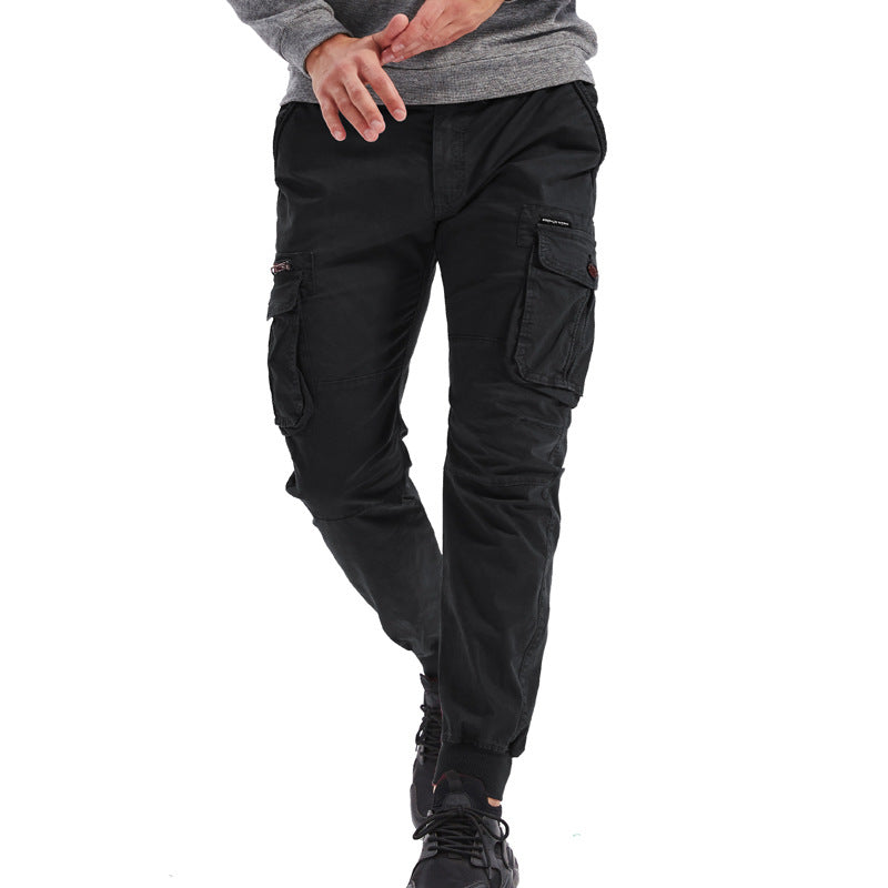 Herren Cargo-Jogginghose mit Multifunktionstaschen, elastischen Bündchen und tapered Fit Nord Taschen