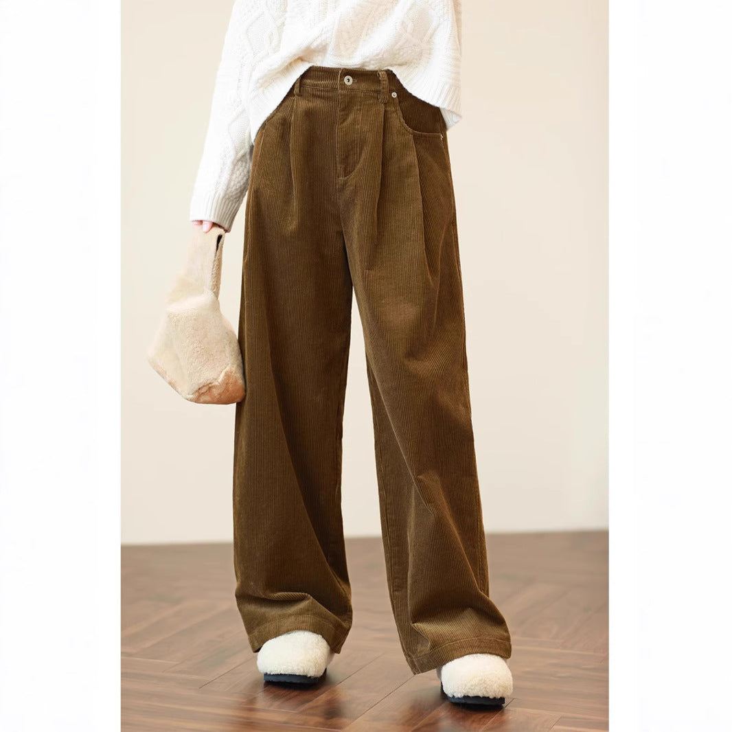 Damen Weit geschnittene Cordhose Nord Taschen