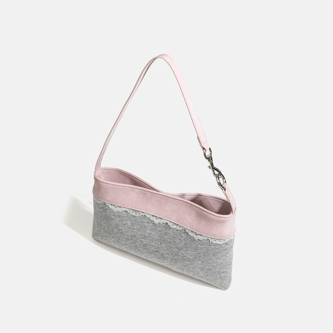 Damen Umhängetasche mit femininem Spitzenakzent und feinem Kunstleder Nord Taschen