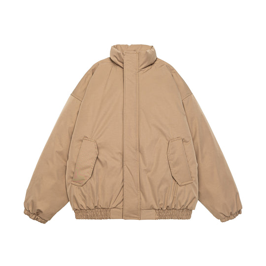 Herren Gekürzte Boxy Steppjacke mit hohem Stehkragen, elastischem Saum und Pattentaschen Nord Taschen