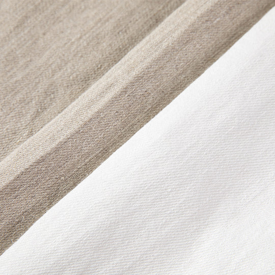 Damen Hochtaillierte Leinenhose mit weitem Bein, Bügelfalte und Gürtelschlaufen Nord Taschen