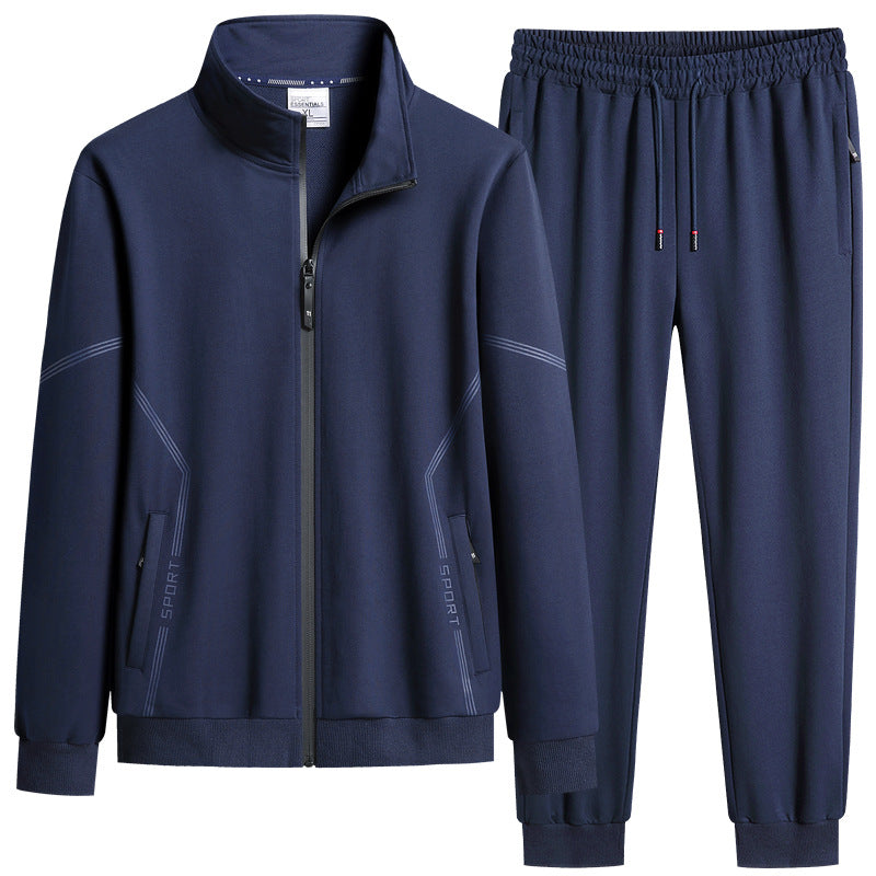 Men's  performance zip-front track jacket and tapered jogger set Nord Taschen