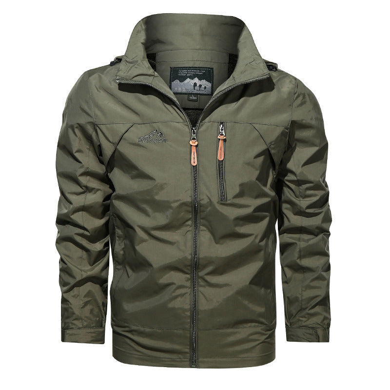 Herren  leichte Outdoorjacke Windbreaker mit wasserabweisender Beschichtung und atmungsaktivem Meshfutter Nord Taschen