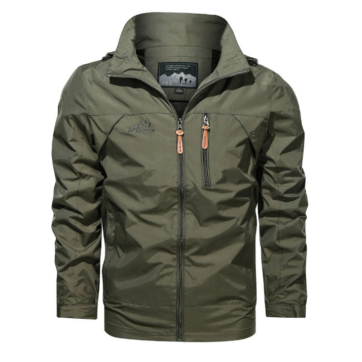 Herren  leichte Outdoorjacke Windbreaker mit wasserabweisender Beschichtung und atmungsaktivem Meshfutter Nord Taschen