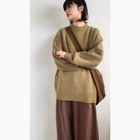 Damen Eleganter Oversized Pullover Nord Taschen