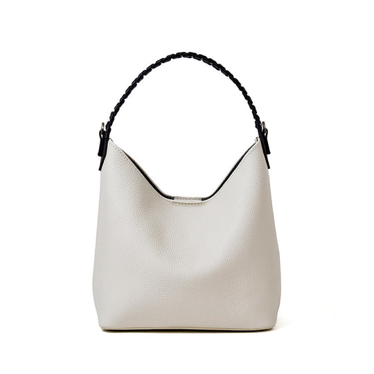 Damen Hobo-Tasche mit geflochtenem Tragegriff und weicher Lederstruktur Nord Taschen