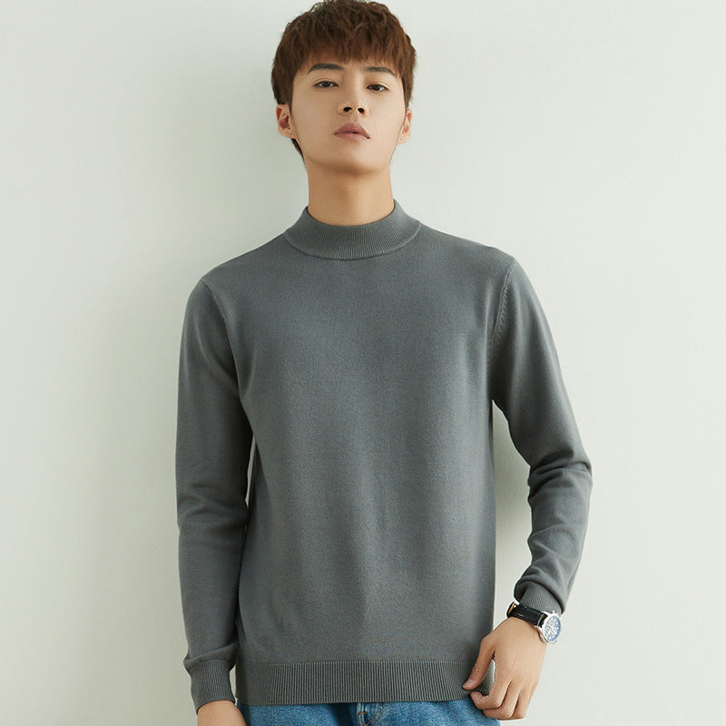 Herren Halbhoher Rollkragenpullover aus Feinstrick mit schmaler Passform Nord Taschen