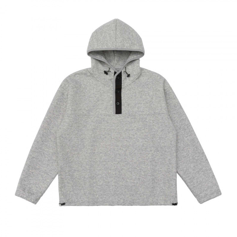 Unisex Kapuzenpullover mit Knopfleiste und weichem Fleece-Innenfutter Nord Taschen