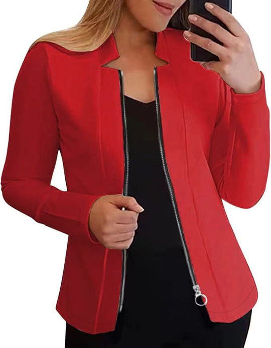 Damen Bikerjacke mit innovativem Schnitt und praktischen Reißverschlussdetails