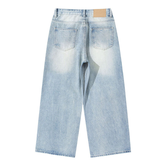 Damen Hochtaillierte verkürzte Jeans im Culotte‑Schnitt mit weiter Beinführung Nord Taschen