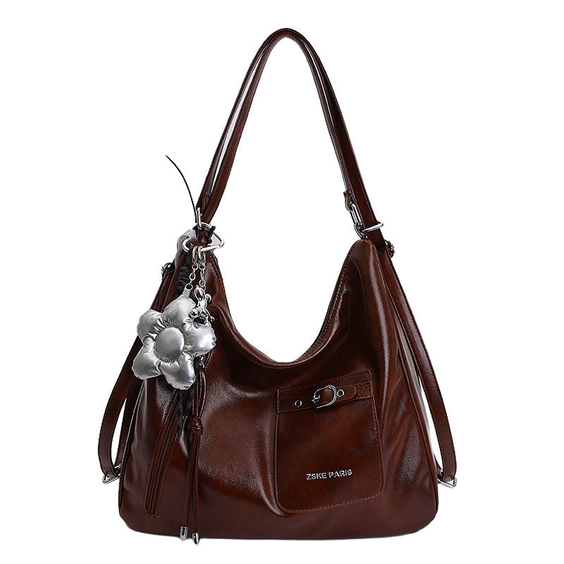 Damen Hobo-Tasche aus schmeichelndem Kunstleder mit praktischen Fächern Nord Taschen