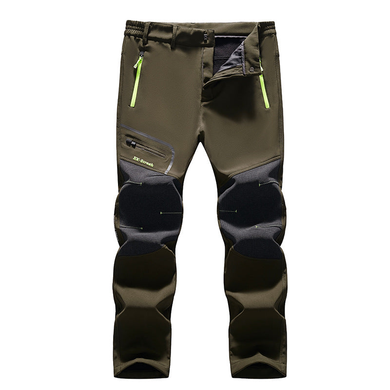 Herren Softshell-Outdoorhose mit verstärkten Kniepatches, elastischem Bund und wasserabweisender Membran Nord Taschen