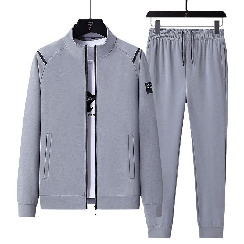 Herren Sportlicher Trainingsanzug-Set mit Reißverschlussjacke, Rundhalsausschnitt-Sweatshirt und Slim-Fit Jogginghose Nord Taschen