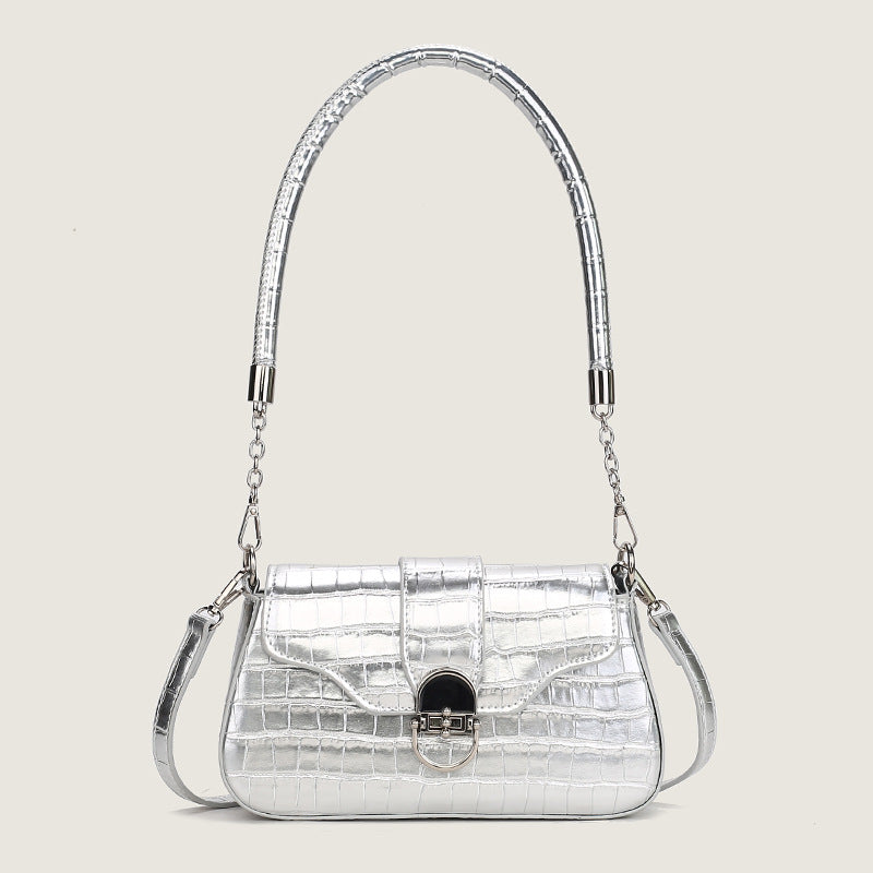 Damen Umhängetasche mit elegantem Kroko-Design und praktischem Schulterriemen Nord Taschen