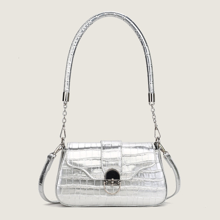 Damen Umhängetasche mit elegantem Kroko-Design und praktischem Schulterriemen Nord Taschen