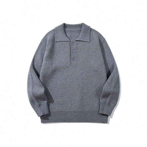 Herren Feinstrick-Polo-Pullover mit Hemdkragen, Knopfleiste und geripptem Saum Nord Taschen