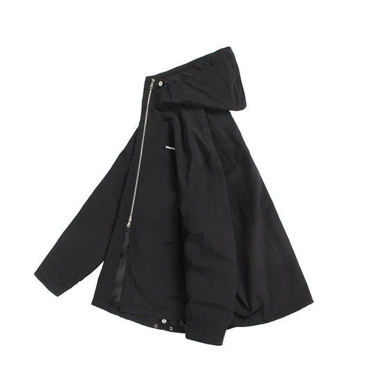 Unisex Ultraleichte Packbare Kapuzenjacke im Boxy-Relax-Schnitt mit Zwei-Wege-Metallreißverschluss Nord Taschen