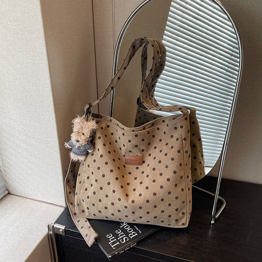 Damen praktische Beutel-Tasche mit modischem Punktedesign Nord Taschen