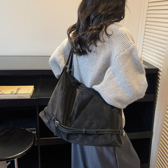 Damen Hobo-Tasche aus weichem Kunstleder mit verstellbarem Schulterriemen Nord Taschen