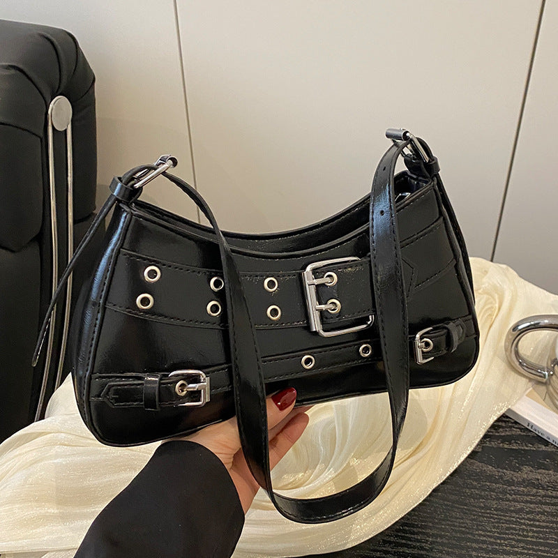 Damen Schultertasche mit elegantem Gurt- und Schnallenakzent Nord Taschen