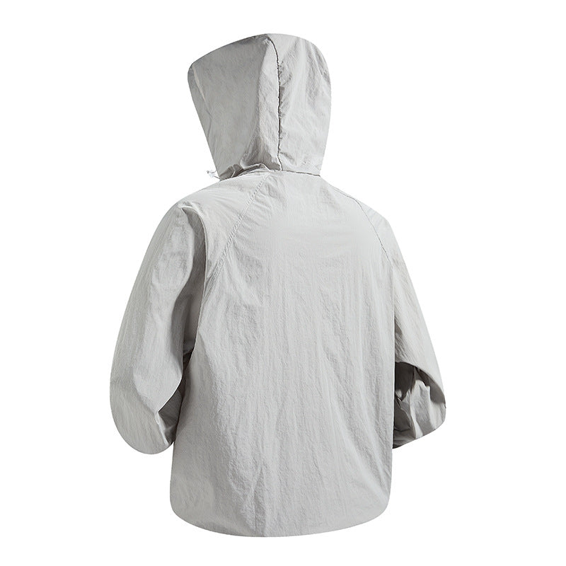Unisex Leichte packbare Kapuzen‑Windjacke mit wasserabweisender Ripstop‑Hülle und verstellbarer Kapuze Nord Taschen