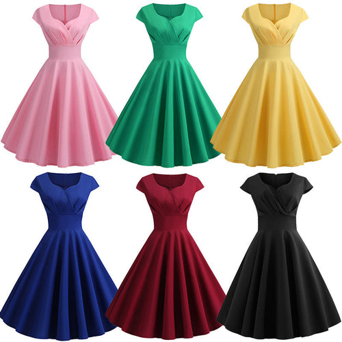 Damen A-Linien Kleid mit elegantem Taillenschnitt und schwingendem Saum