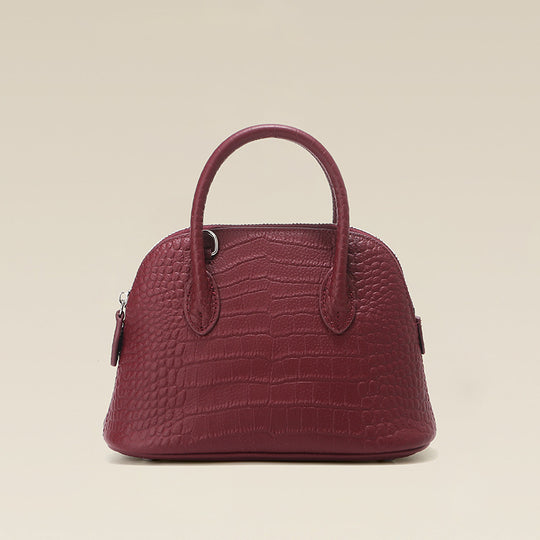Damen Vintage-inspirierte Handtasche mit feinem Kroko-Design Nord Taschen