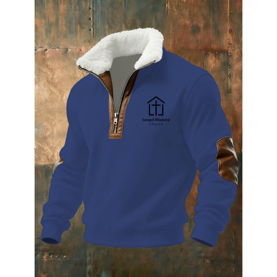 Herren Klassischer Kapuzenpullover mit Fleece-Detail Nord Taschen