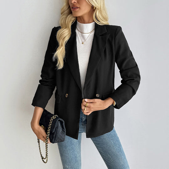 Damen Eleganter Blazer mit Knopfdetails und ausgefallenem Schnitt Nord Taschen