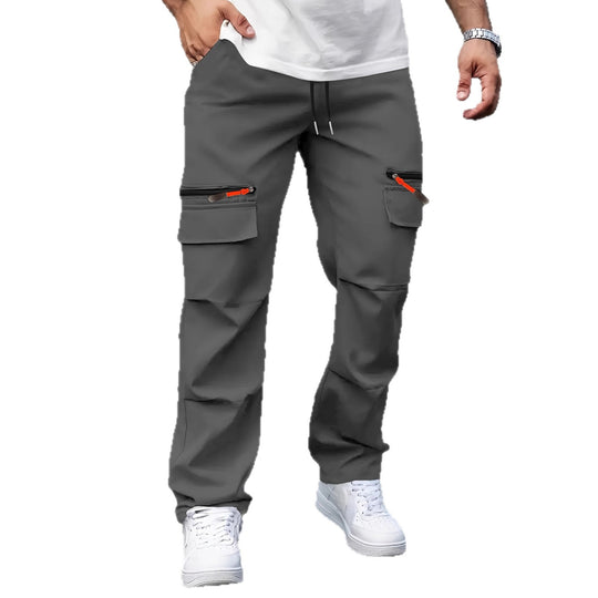 Herren Cargo-Jogginghose mit Multifunktionstaschen, Tunnelzug & Reißverschlüssen Nord Taschen