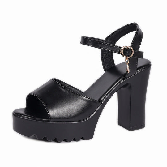 Damen Elegante Plateau-Sandalen mit Klickverschluss
