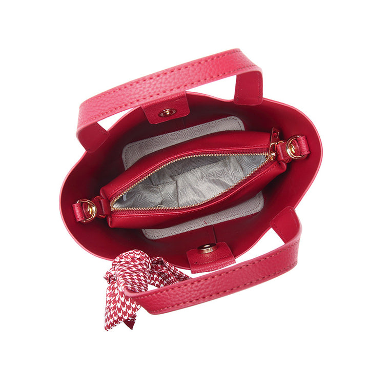 Damen Shopper-Tasche mit eleganter Schleifenverzierung und praktischem Innenlayout Nord Taschen