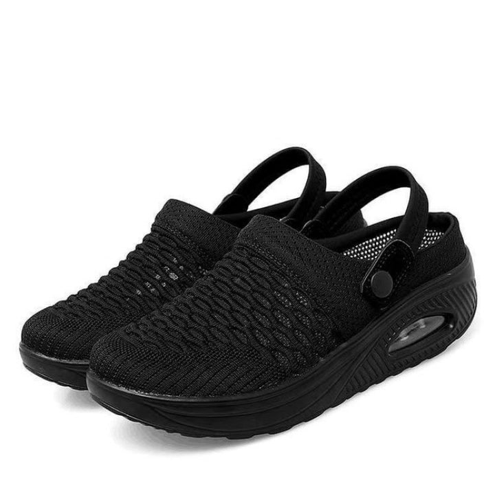 Damen  atmungsaktive Strick-Slingback Sneaker mit Luftpolstersohle Nord Taschen