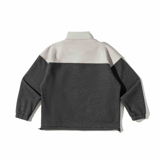 Unisex Halbzip-Sweatshirt im Oversize-Boxy-Schnitt mit hohem Stehkragen und Kängurutasche Nord Taschen