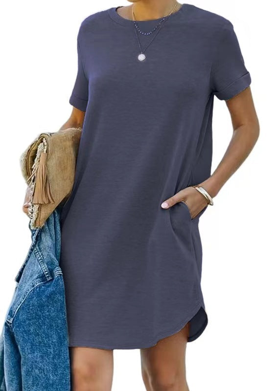 Damen Casual Kleid mit praktischen Taschen