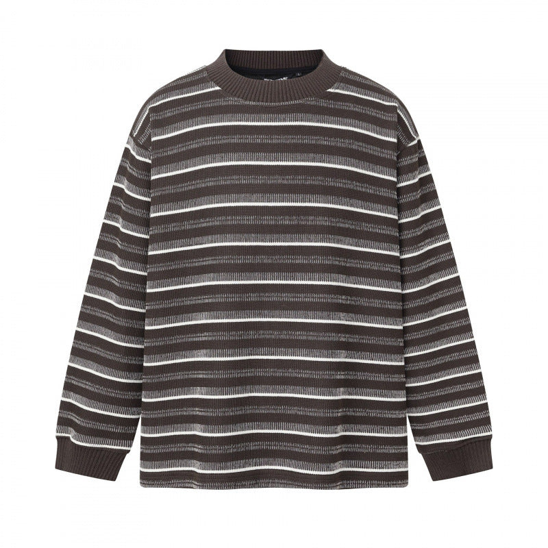Unisex Feinstrickpullover im Boxy-Schnitt mit Rundhals und maritimen Streifen Nord Taschen
