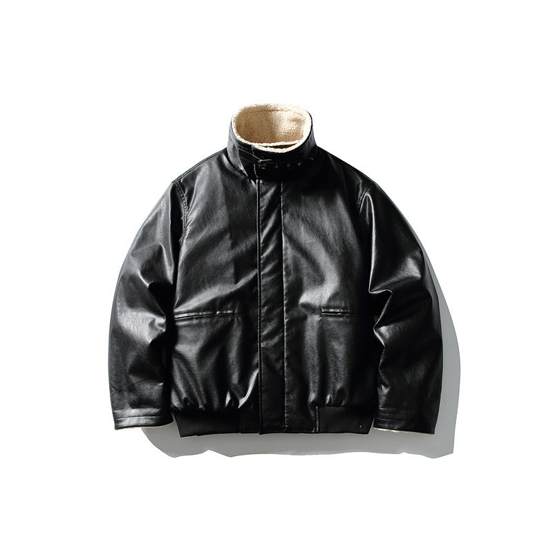 Herren Kurzer Boxy-Blouson mit verstellbarem Schnallenkragen und Teddy-Innenfutter Nord Taschen