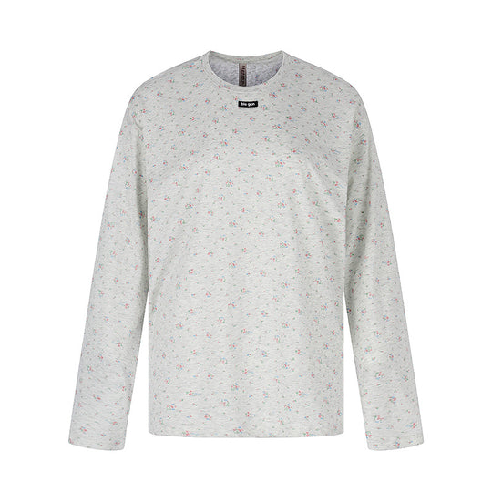 Damen Langarmshirt mit zartem Blumenprint und Rundhalsausschnitt Nord Taschen
