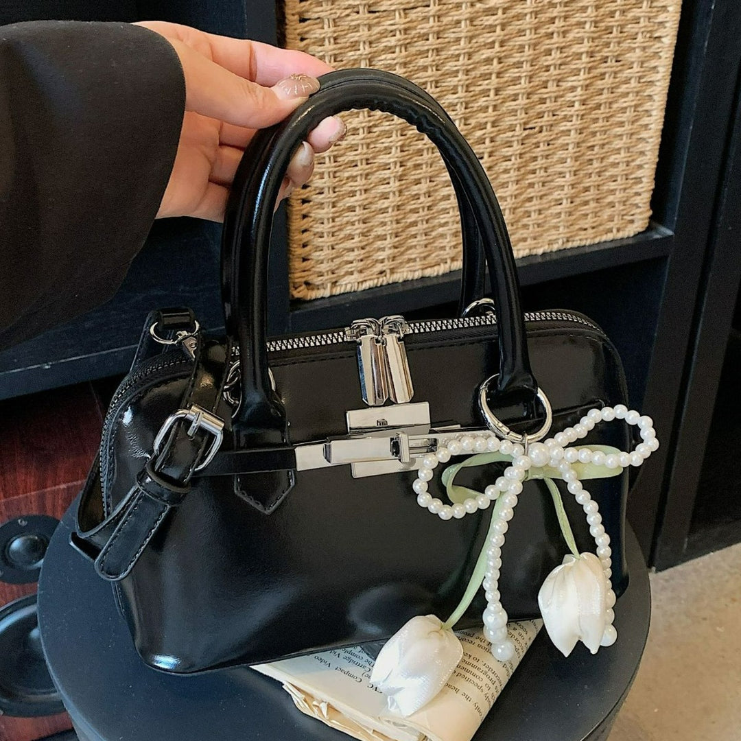 Damen modische Handtasche mit blumiger Schmuckverzierung Nord Taschen