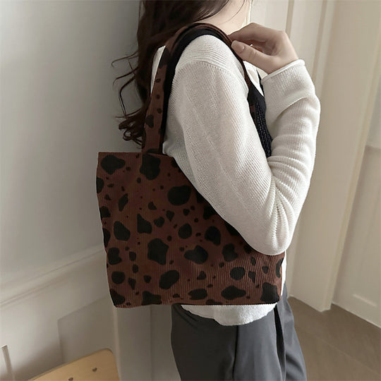 Damen Einkaufstasche mit stilvollem Leopardenmuster Nord Taschen